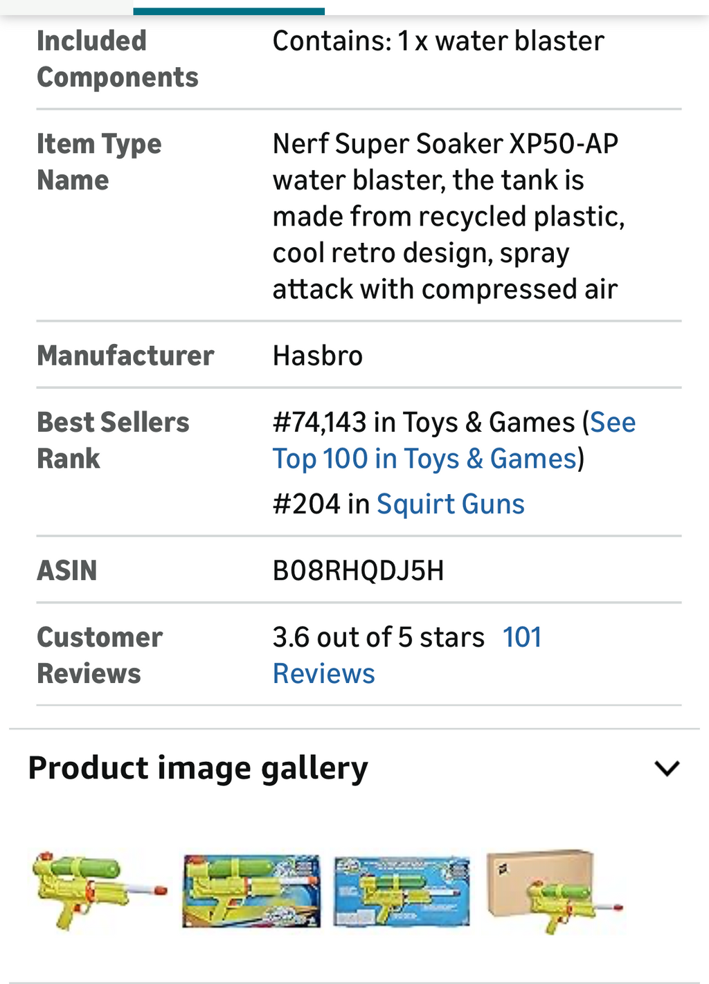 Super Soaker Water Gun