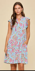 Plus Size Flutter Sleeve Tiered Forever Dress