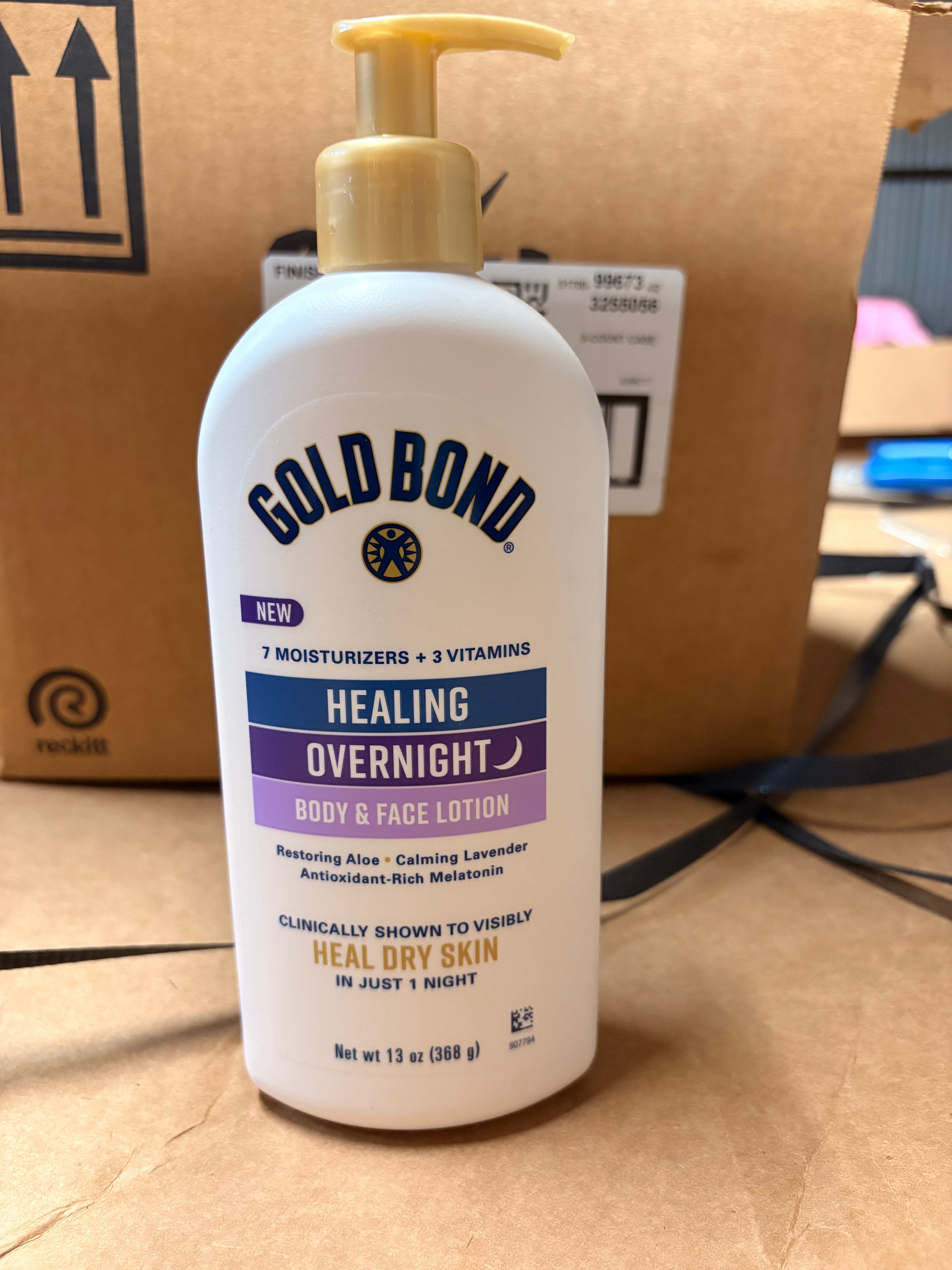 Gold bond body and face lotion