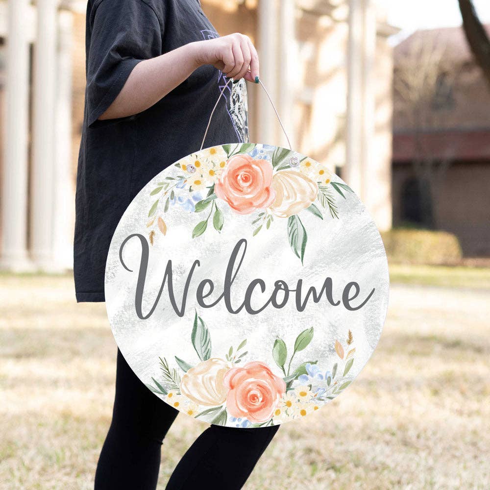 Door Hanger, Spring Decor, Welcome Sign, Gifts, Mothers Day