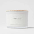 12oz Wood Lidded Glass Wellness Grateful Candle