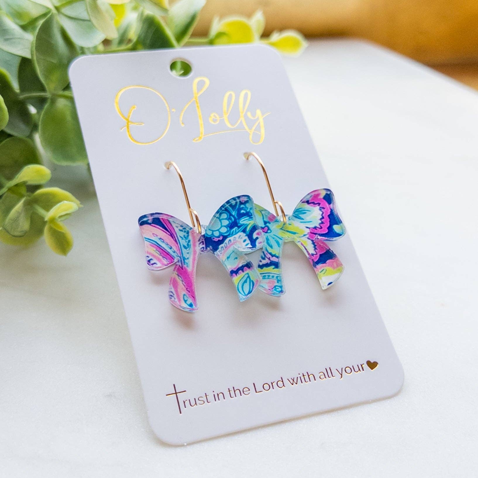 O'Lolly Acrylic Butterfly Earrings