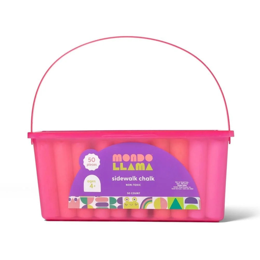 50ct Sidewalk Chalk Set with Pink Box