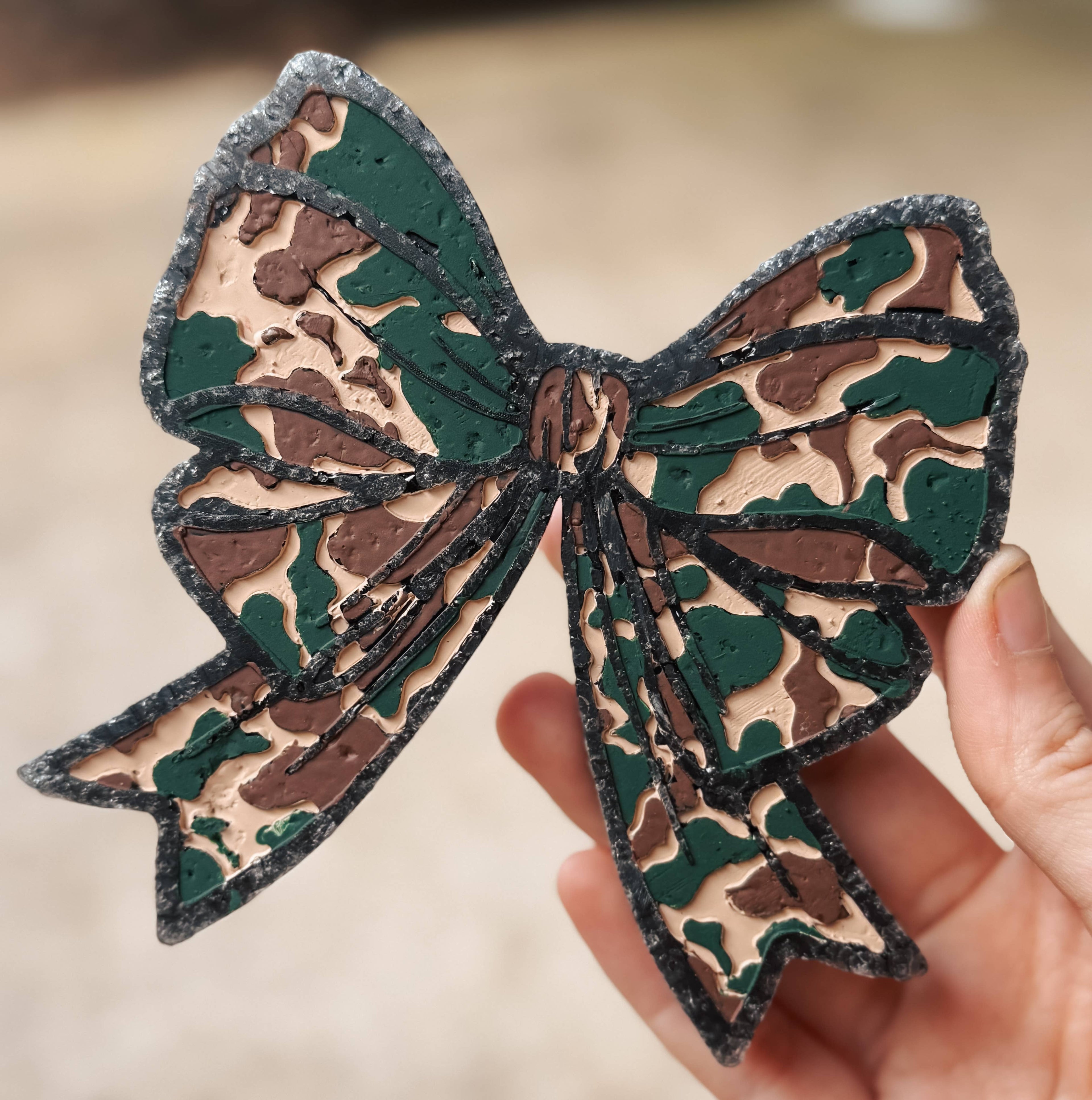 Large Camo Bow Car Freshener