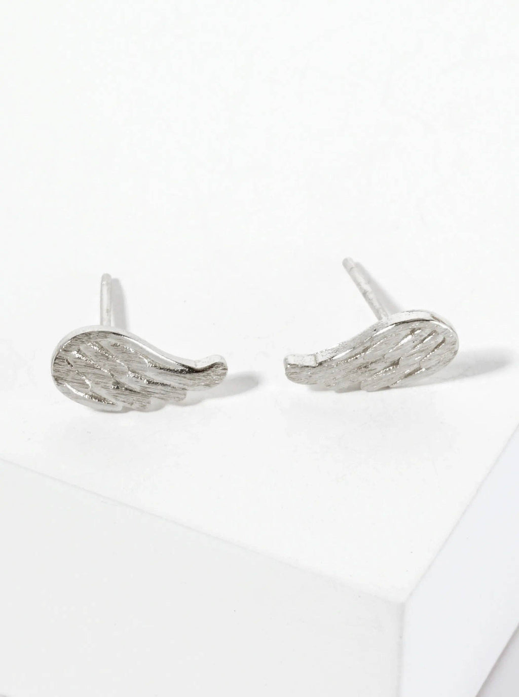 18K Gold-Dipped Brass Angel Wings Stud Earrings