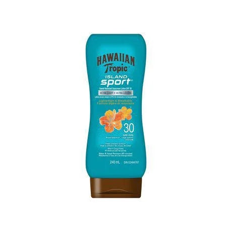 Hawaiian Tropic Island Sport Ultra-Light Sport Sunscreen Lotion, SPF 30, Broad Spectrum Protection