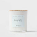 8oz Wood Lidded Glass Wellness Balance Candle