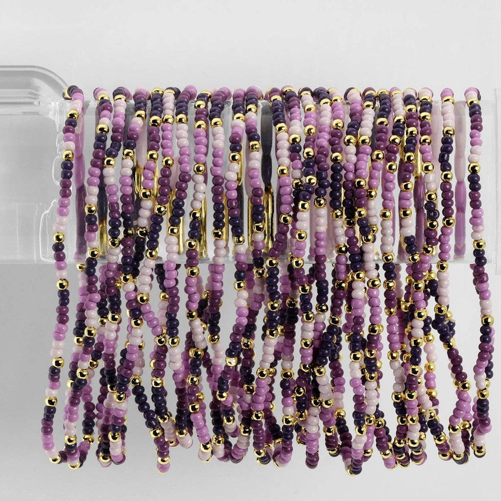 Set/24 Asst 2mm Stretch Seed Bead Bracelets
