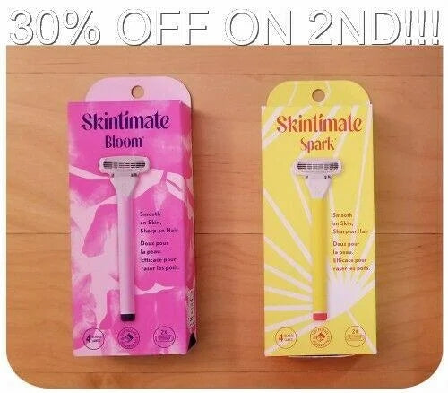 Skintimate Bloom Women S Razor Razor Handle and 2 Refillsn