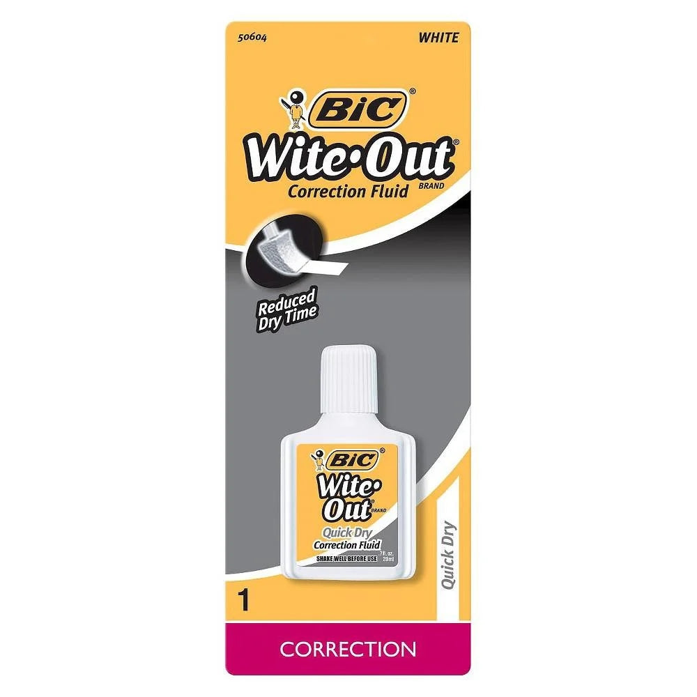 BIC® Wite-Out® Brand Quick Dry Correction Fluid White Fluid oz Count