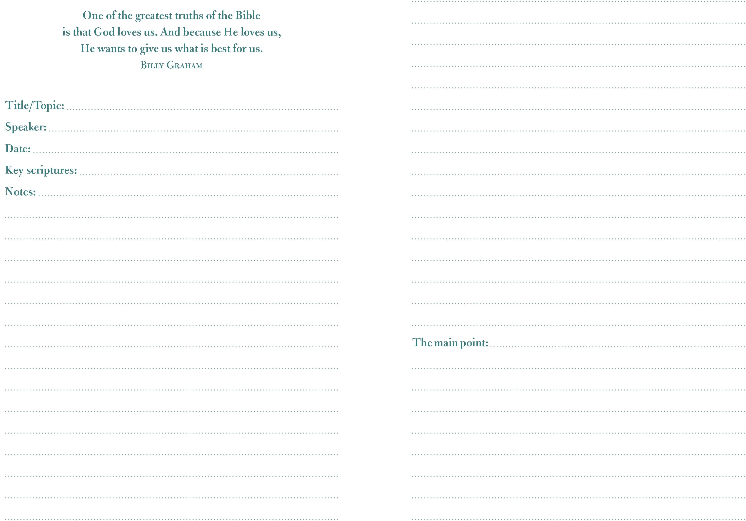 Sermon Notes Journal [Olive Tree]