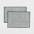 2PK 17"x24" Rug Set Dark Green