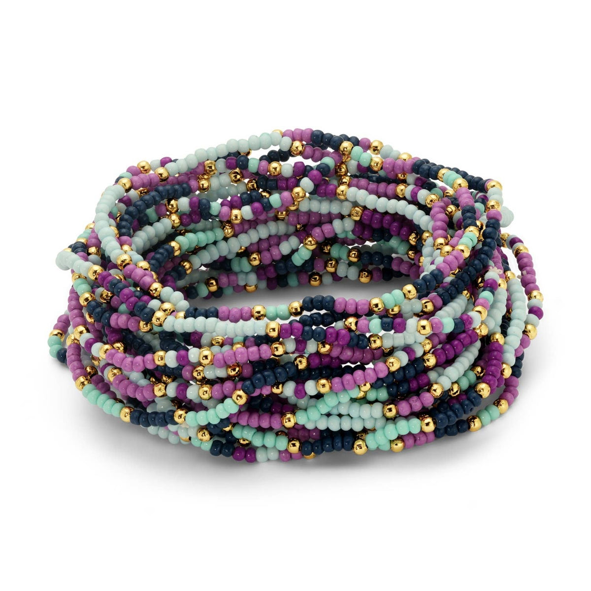 Set/24 Asst 2mm Stretch Seed Bead Bracelets