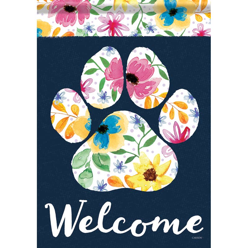 "Pet Floral Paw" Dura Soft™ Garden Flag