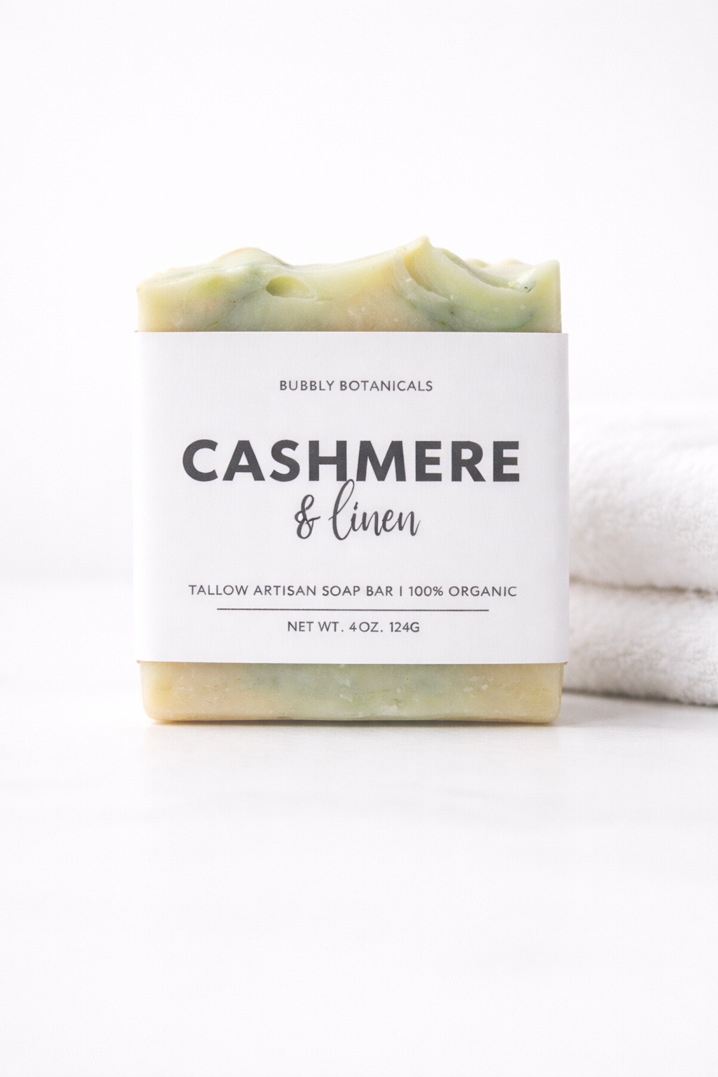 Cashmere & Linen Tallow Soap – Clean Scent Natural Handmade Soap Bar