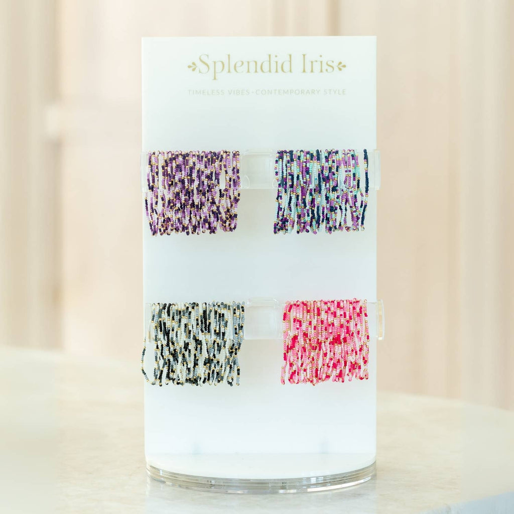 Set/24 Asst 2mm Stretch Seed Bead Bracelets