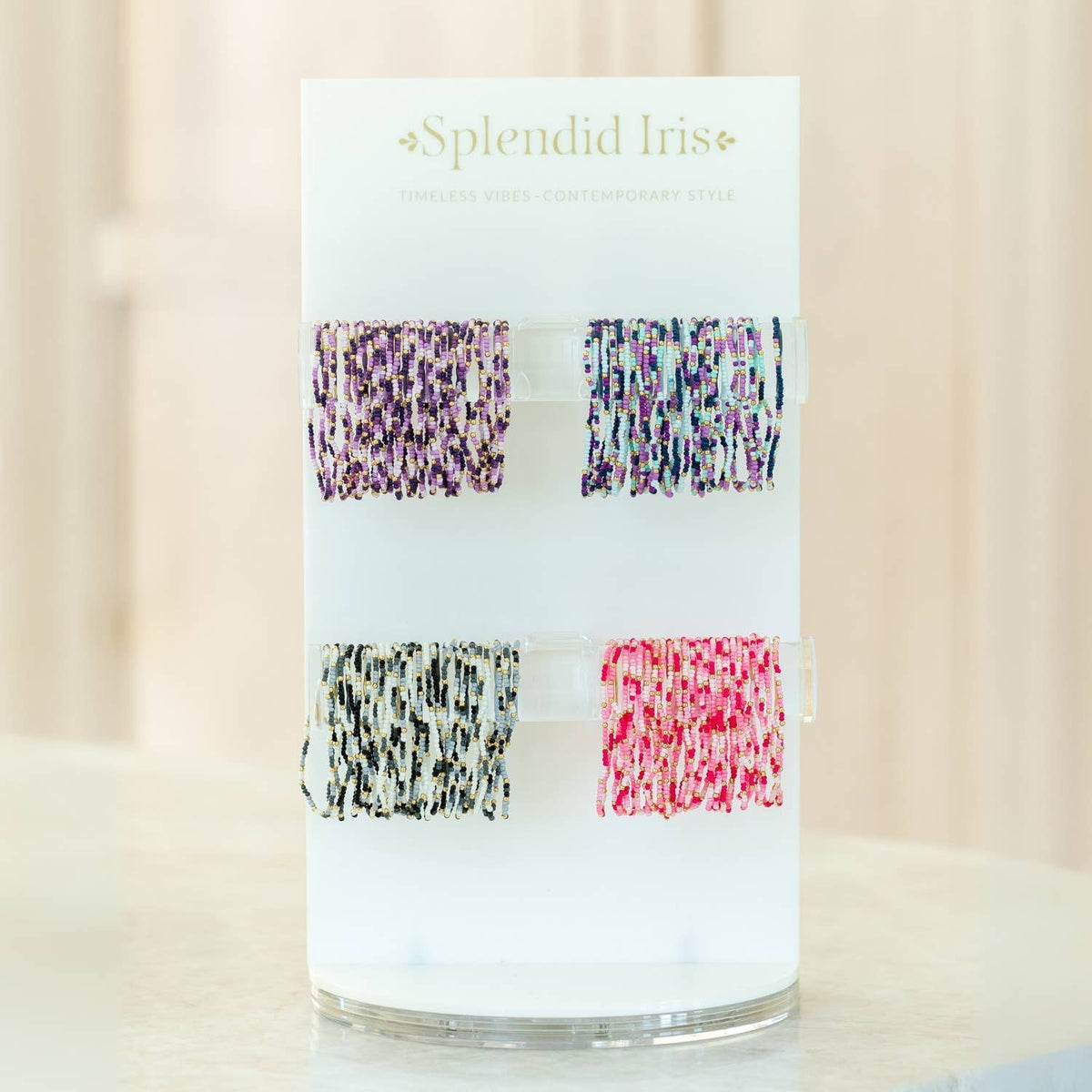 Set/24 Asst 2mm Stretch Seed Bead Bracelets
