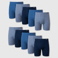 Hanes Men's ComfortSoft Waistband Moisture-Wicking Cotton Boxer Briefs 10pk