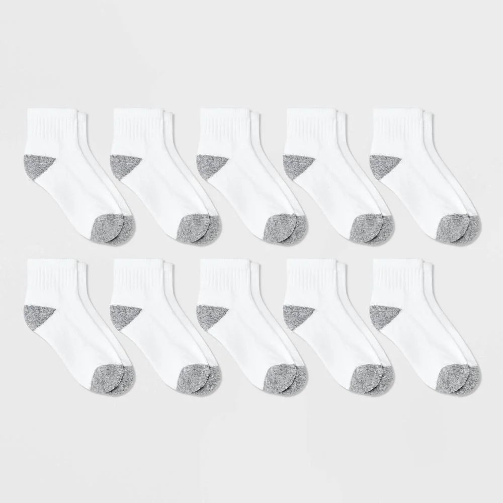 Boys' 10Pk Ankle Athletic Socks