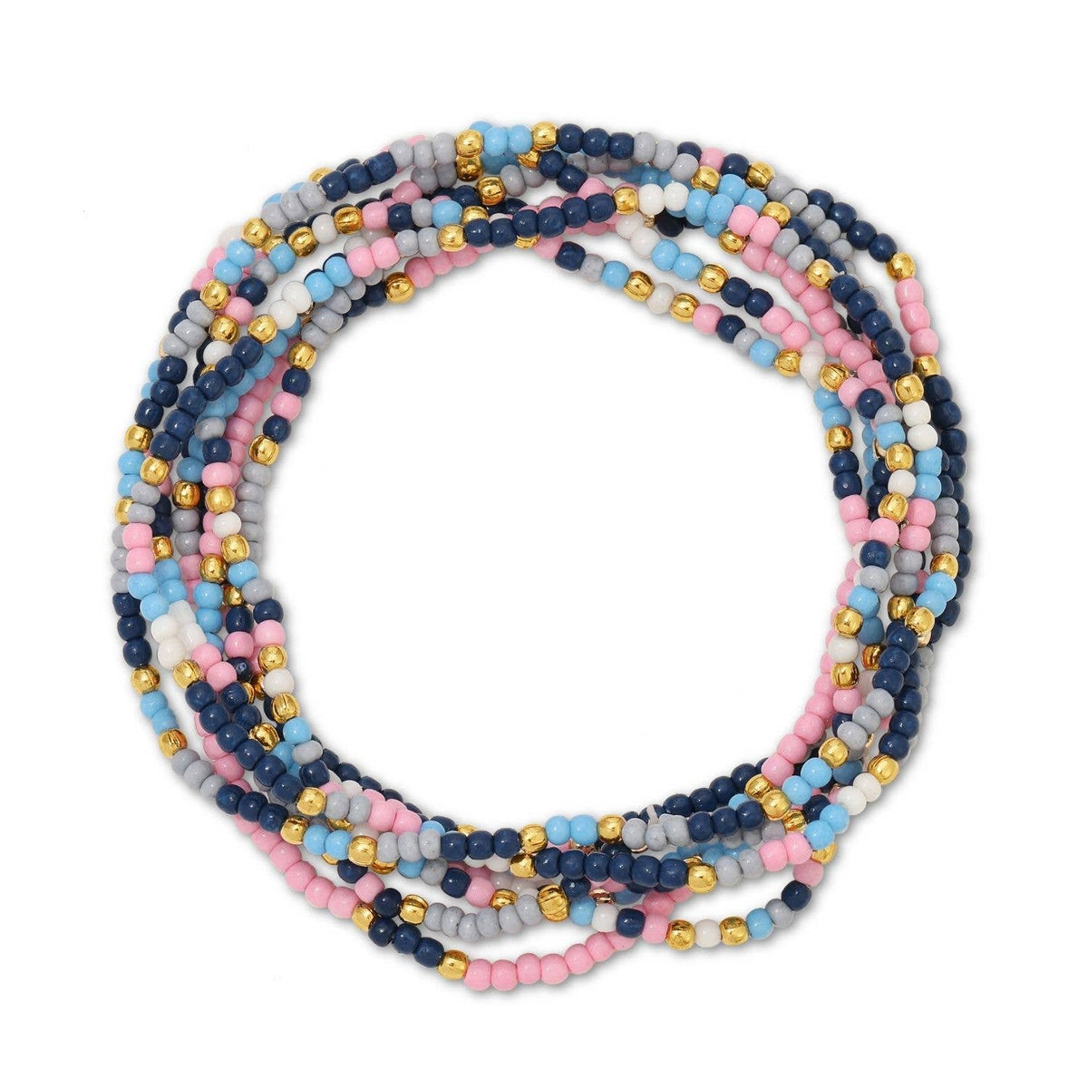 Set/24 Asst 2mm Stretch Seed Bead Bracelets