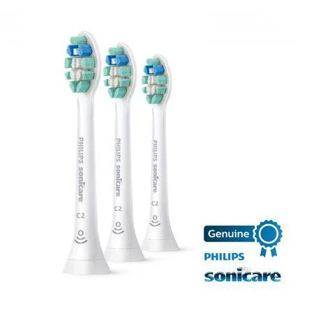 Philips Sonicare Genuine C2 Optimal Plaque Control Toothbrush Heads, 3 Brush Heads, White