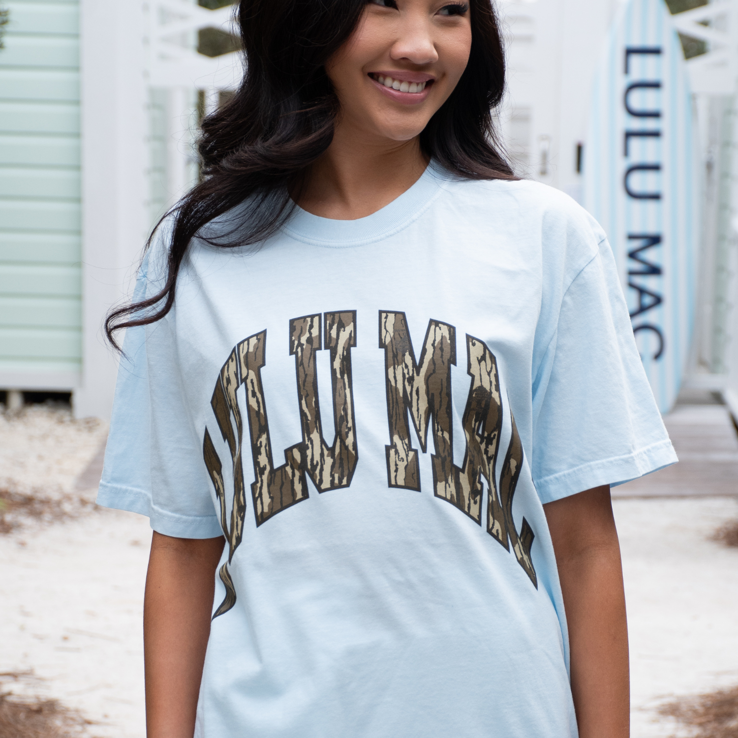 LM-MO-1000 Adult Chambray Comfort Colors Mossy Oak Tee