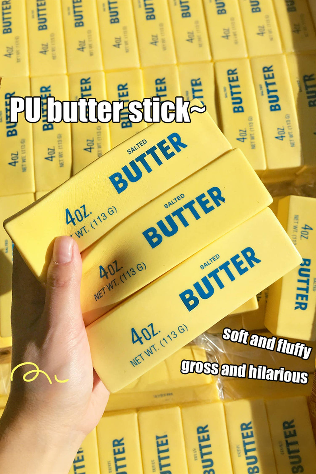 66DISCO - 1PC PU Butter Sticker Relieve Pressure Toy Gifts