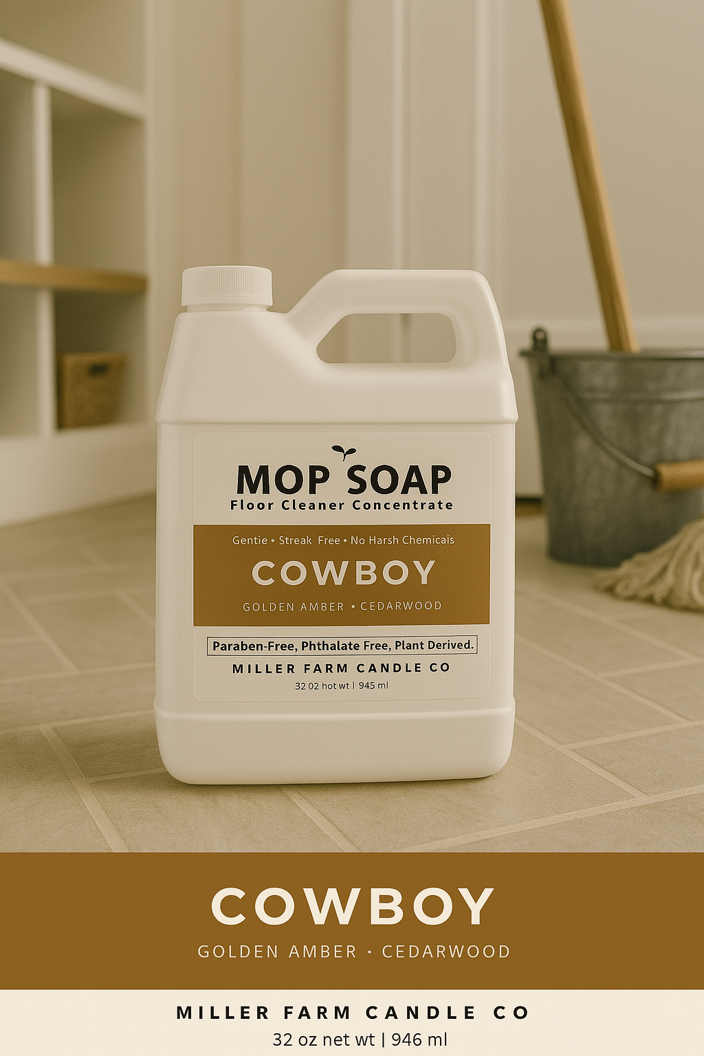 Mop Soap Concentrated Floor Cleaner – 32 oz, Multiple Scents