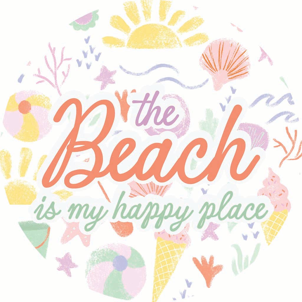 Car Coaster-Beach Is My Happy Place