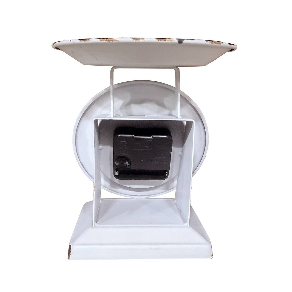 Farmhouse White Old Town Scale Clock