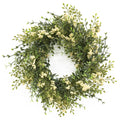 Teeny Leaves and Cream Berries Candle Ring - 6"
