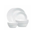 Corelle 16pc Winter Frost White Dinnerware Set: Microwave & Dishwasher Safe, Service for 4