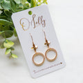 Gold Flower Connector w/Rope Hoop “Briar”