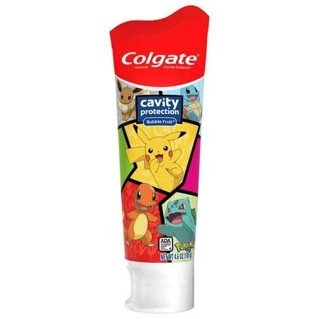 Colgate Pokemon Kids Toothpaste with Fluoride Cavity Protection Toothpaste Bubble Fruit Flavor oz Tube