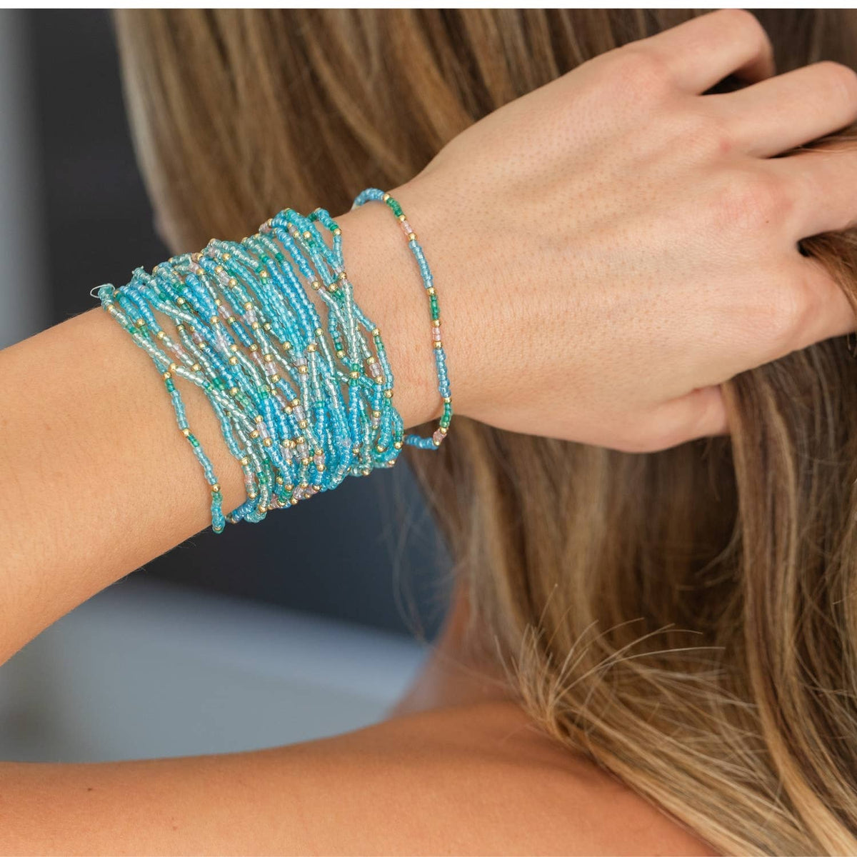 Set/24 Asst 2mm Stretch Seed Bead Bracelets