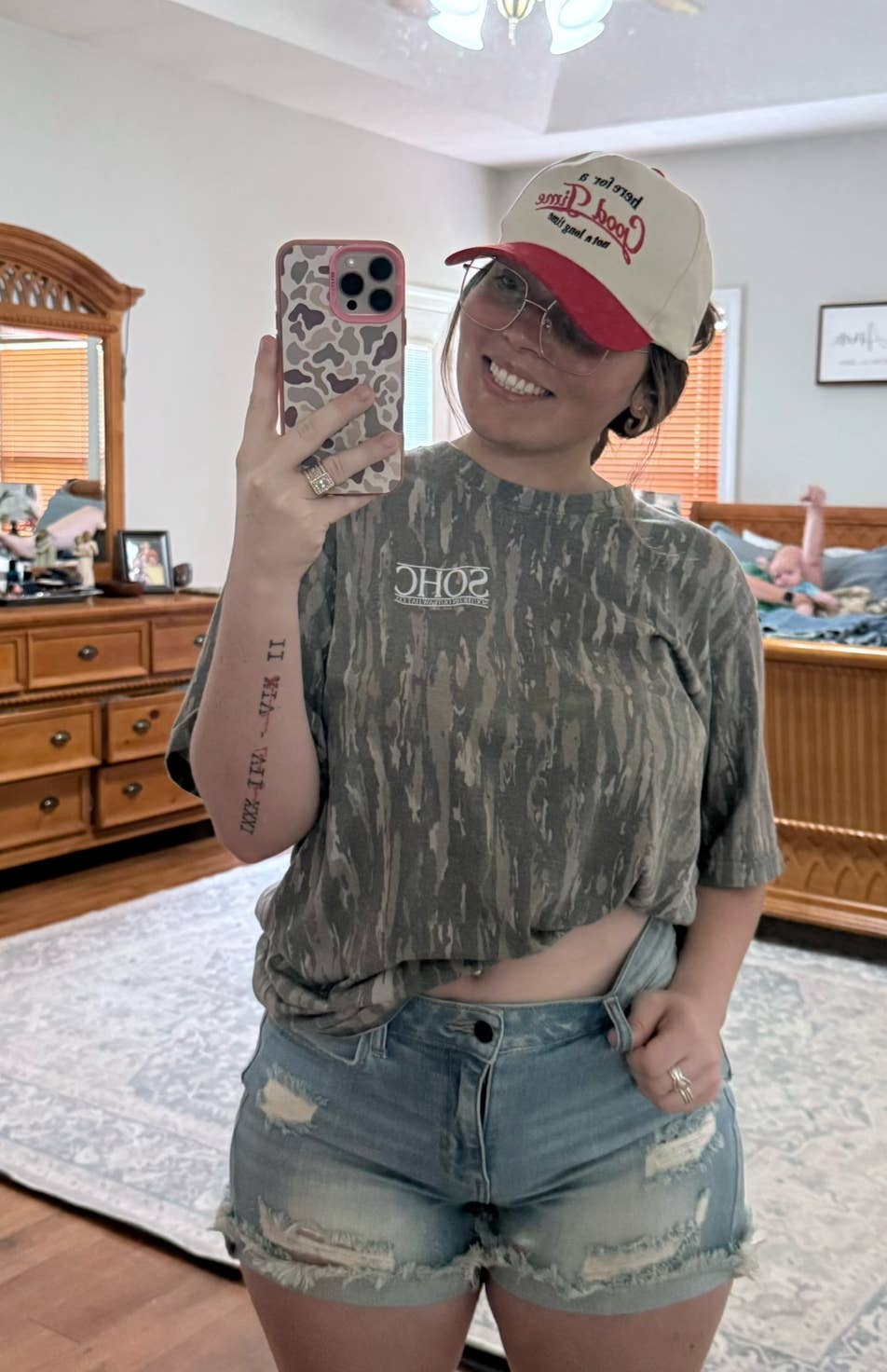 Vintage bottomland camo tee