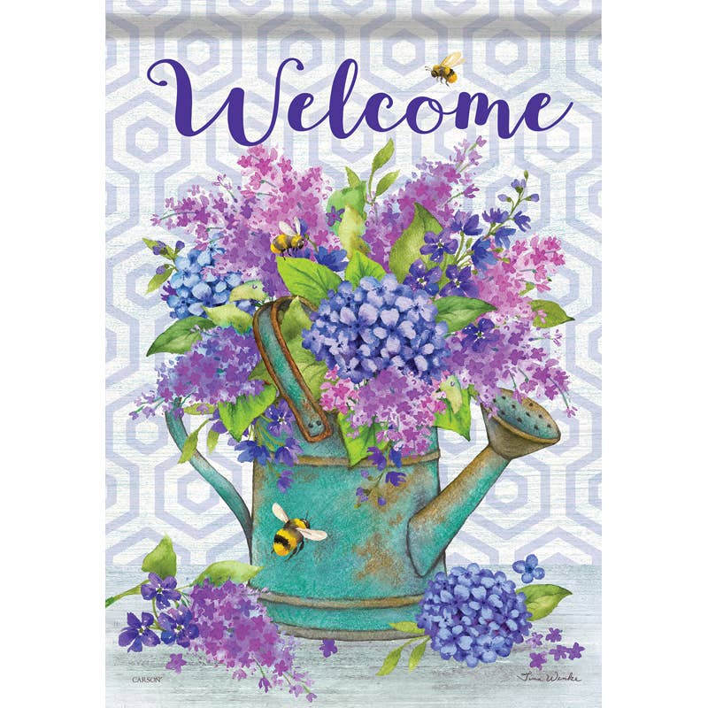 "Lilacs & Hydrangeas" Dura Soft™ Garden Flag