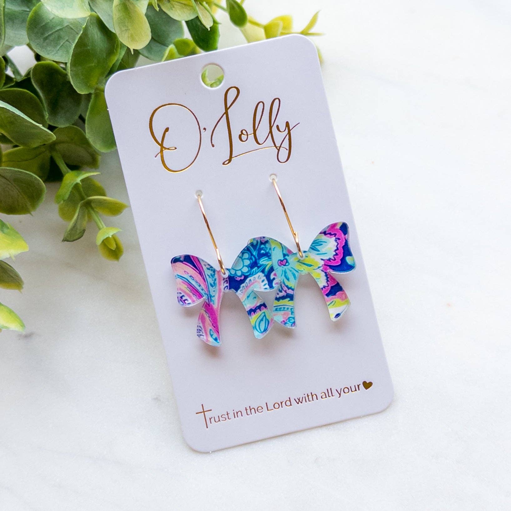 O'Lolly Acrylic Butterfly Earrings