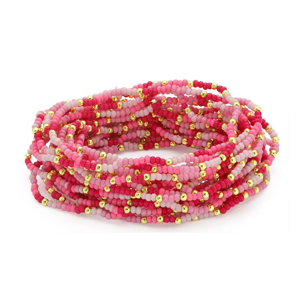 Set/24 Asst 2mm Stretch Seed Bead Bracelets