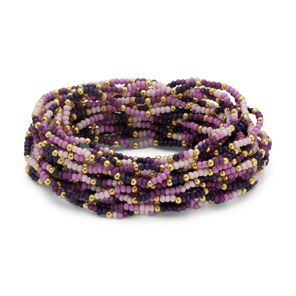 Set/24 Asst 2mm Stretch Seed Bead Bracelets