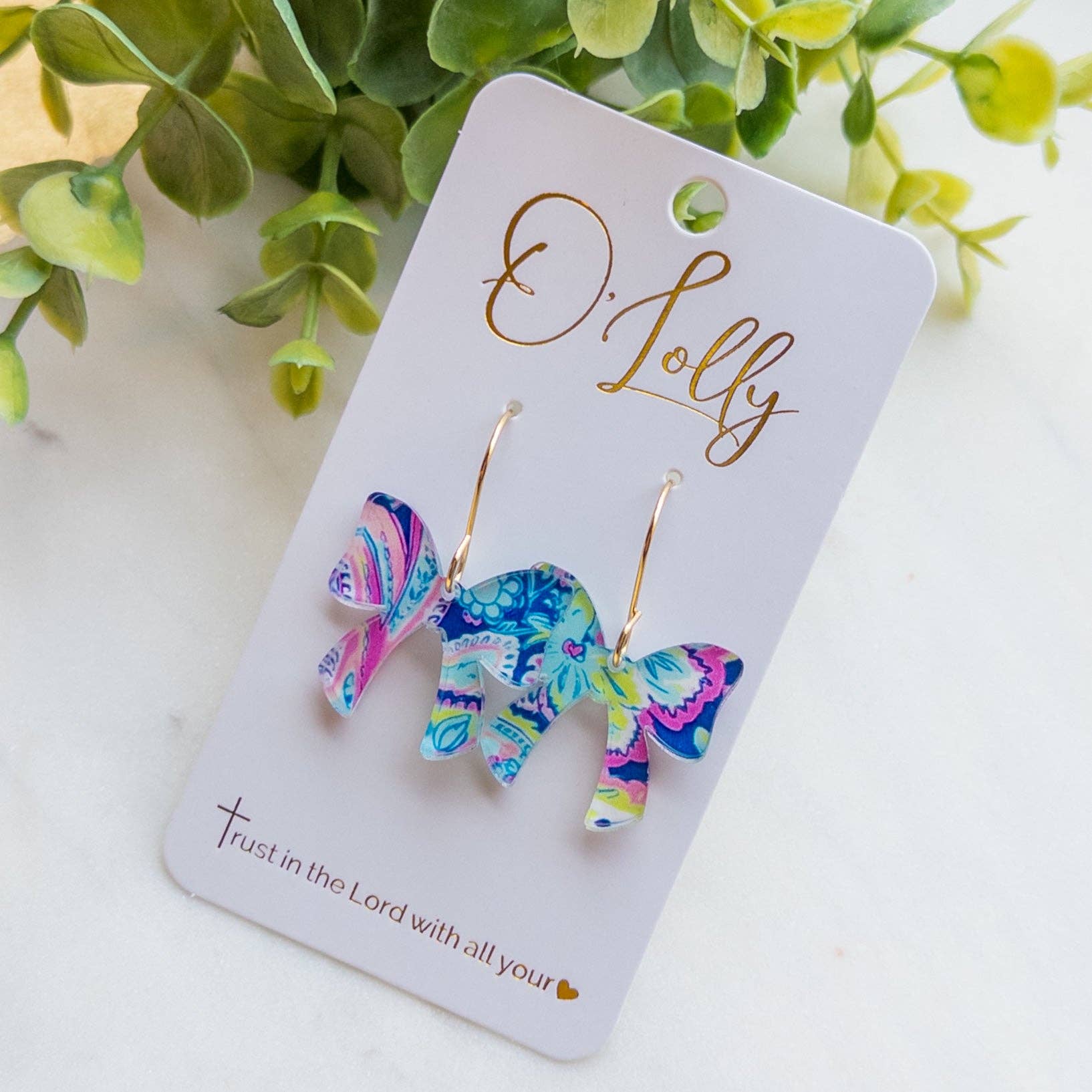 O'Lolly Acrylic Butterfly Earrings