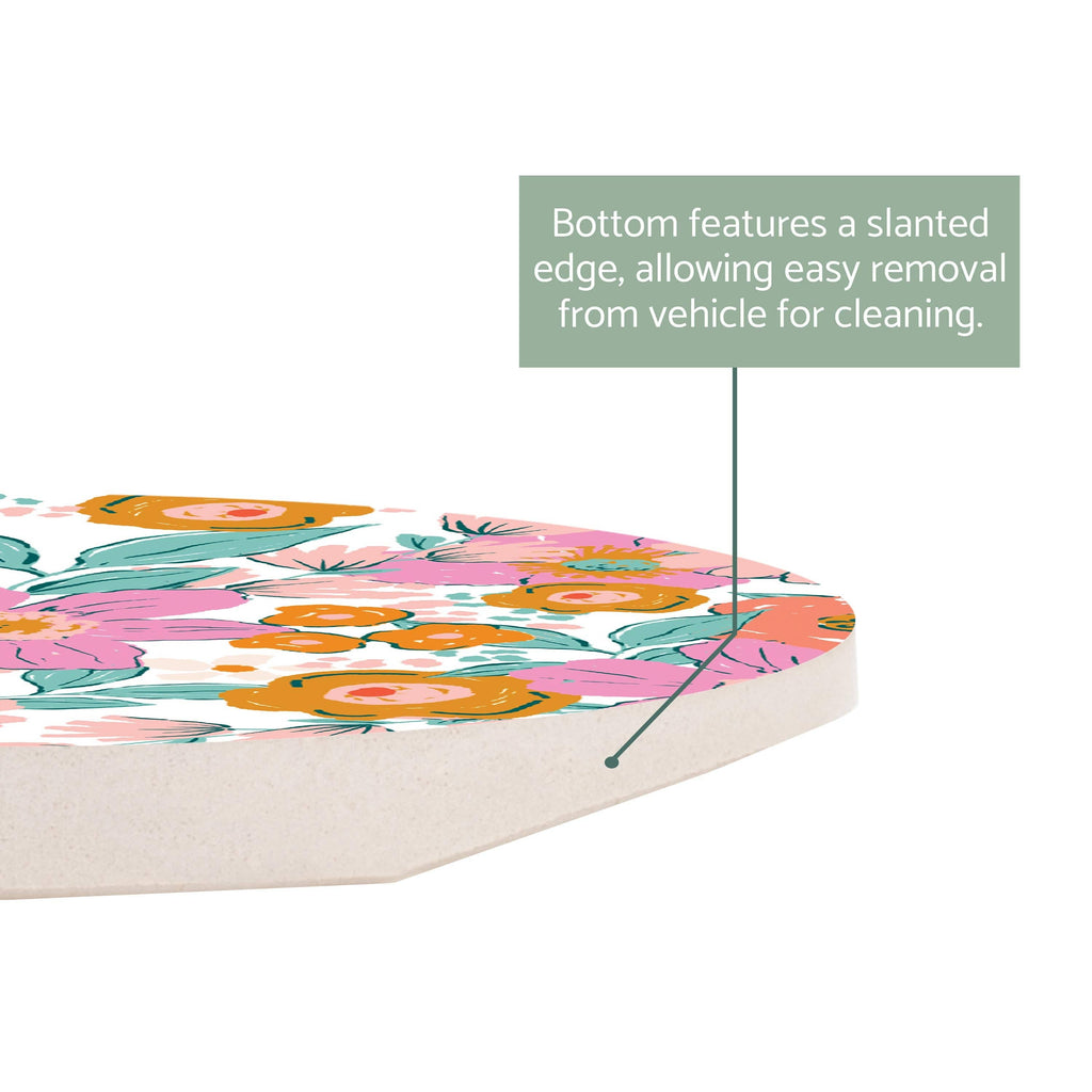 Car Coaster, Stocking Stuffer, Small Gift, Floral Print