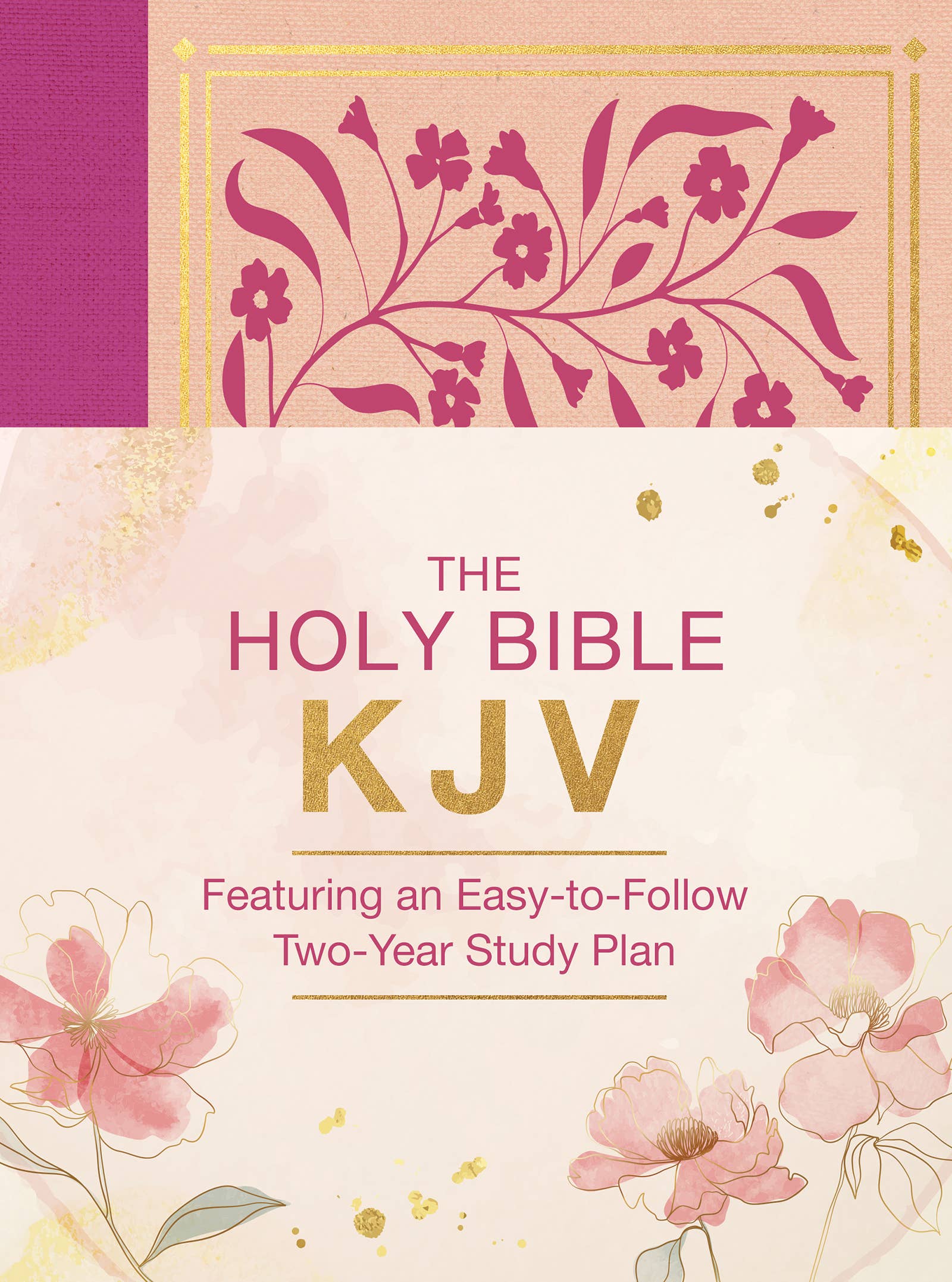 The Holy Bible KJV [Magenta Florals]