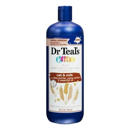 Dr Teal S Kids 3-in-1 Bubble Bath Wash & Shampoo Milk oz