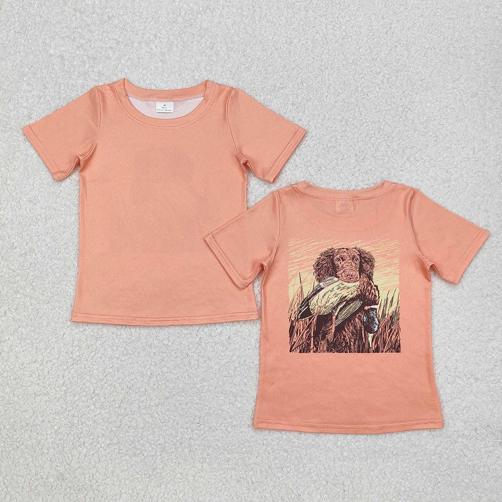 5 Back Prints Baby Boys Hunting Short Sleeve Tee Shirts Tops