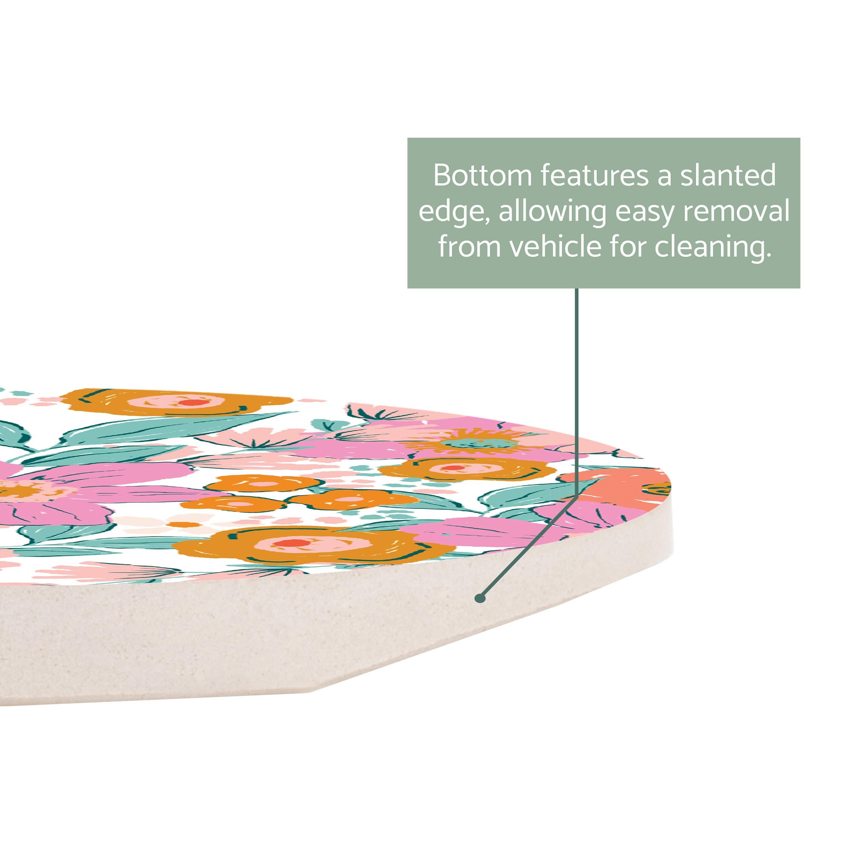 Car Coaster, Stocking Stuffer, Small Gift, Floral Print