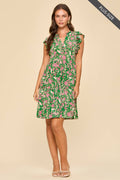 PLUS SIZE Flutter Sleeve Tiered Forever Dress