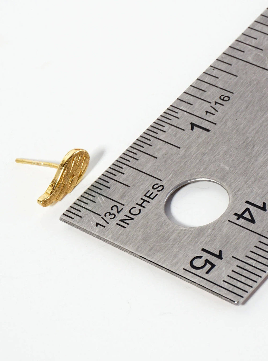 18K Gold-Dipped Brass Angel Wings Stud Earrings
