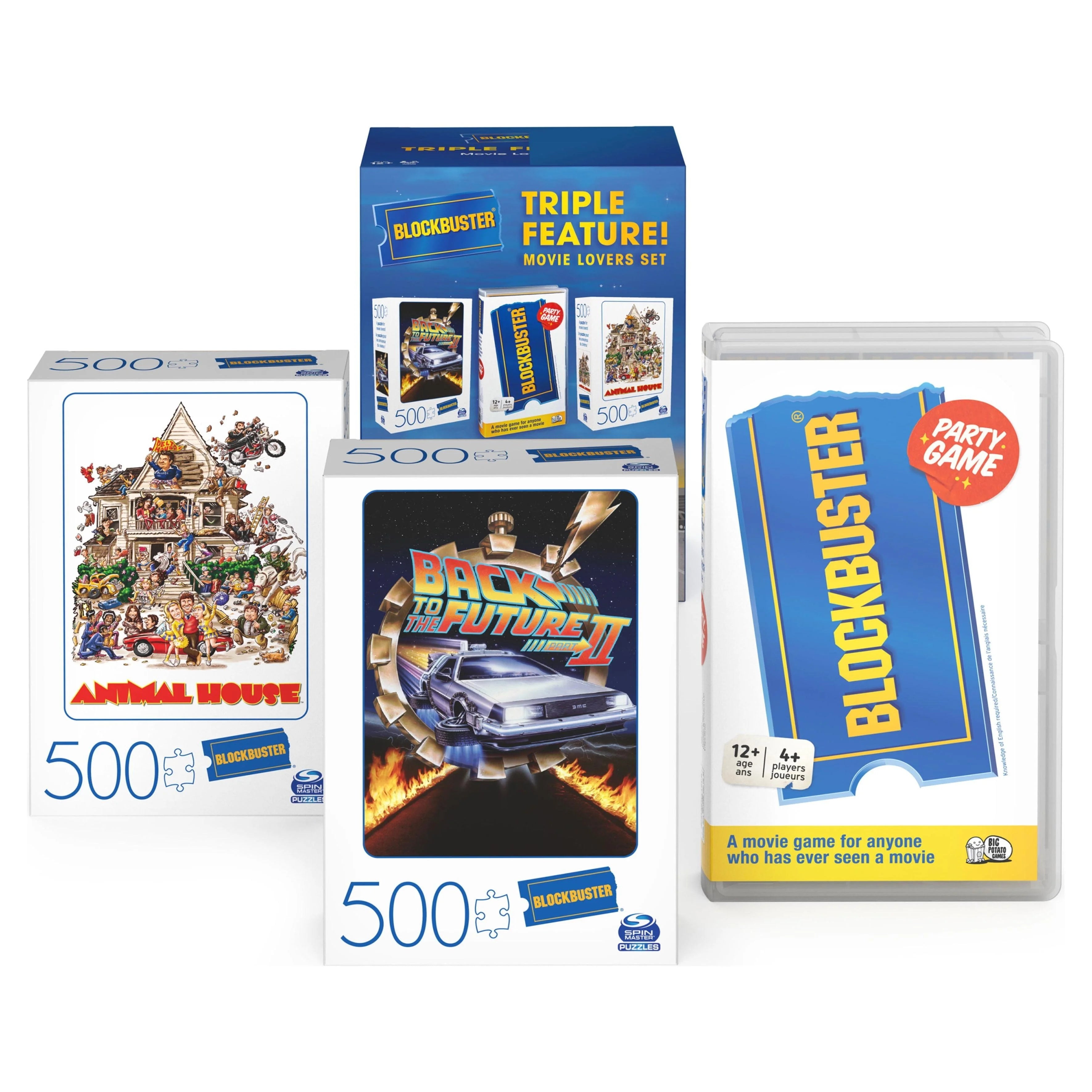 Blockbuster  500-Piece Blockbuster Puzzles & Party Game Bundle for Families